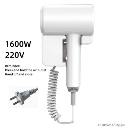 New Wall Mounted Hair Dryer With High Power And Quick Drying Integrated, No Drilling Installation, Hotel Bathroom 220V