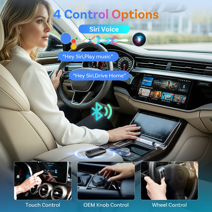 Ottocast Play2Video Ultra Mini Dot WiFi6 AI Box Carplay Adapter Android Auto Media Player YouTube Netflix Install Apps for Audi