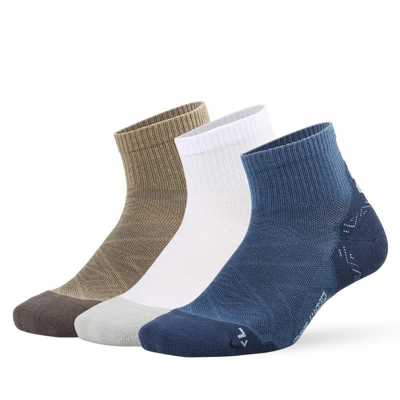 ZEALWOOD Running Cotton Socks Men's Women's Breathable Cushion No Show/Ankle/Crew Antibacterial Moisture Wicking Socks 3 Pairs