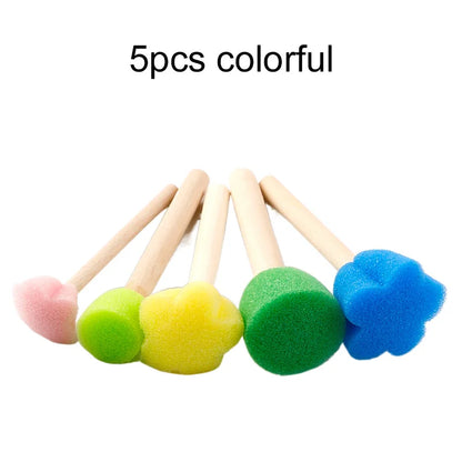 Children Drawing Sponge Brush Toys Art Craft Halloween Drawing Graffiti Tools Teaching Incentive Supplies Roller Seal Stamp TMZ