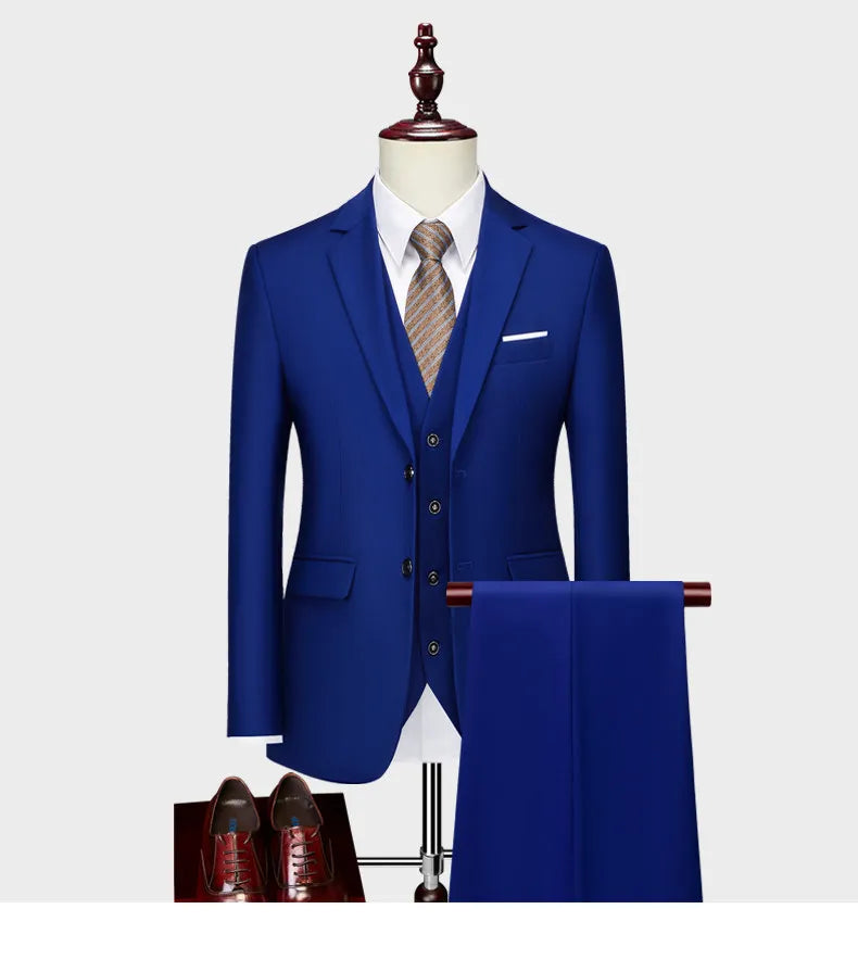 Top Rated Suits for Men | Luxury Slim Fit 3-Piece Suit, Hot Selling Wedding Wear