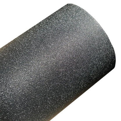 Matte Sparkle Frosted Sanding Glitter Black Vinyl Wrap Film Air Release Self Adhesive Decal Sticker Motorbike Car Wrapping