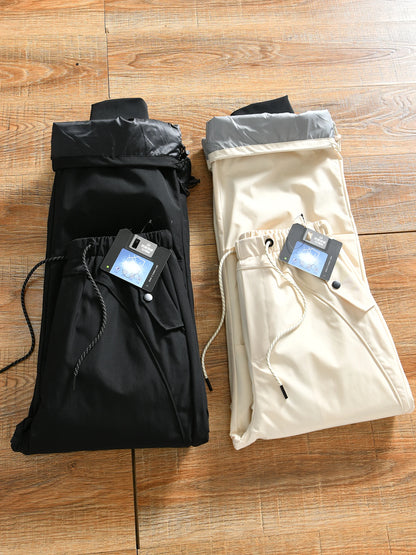 Outdoor Sports down Pants Men's Women's Autumn Winter Windproof Coldproof Duck down Urban Fashion Straight Leg Work Trousers