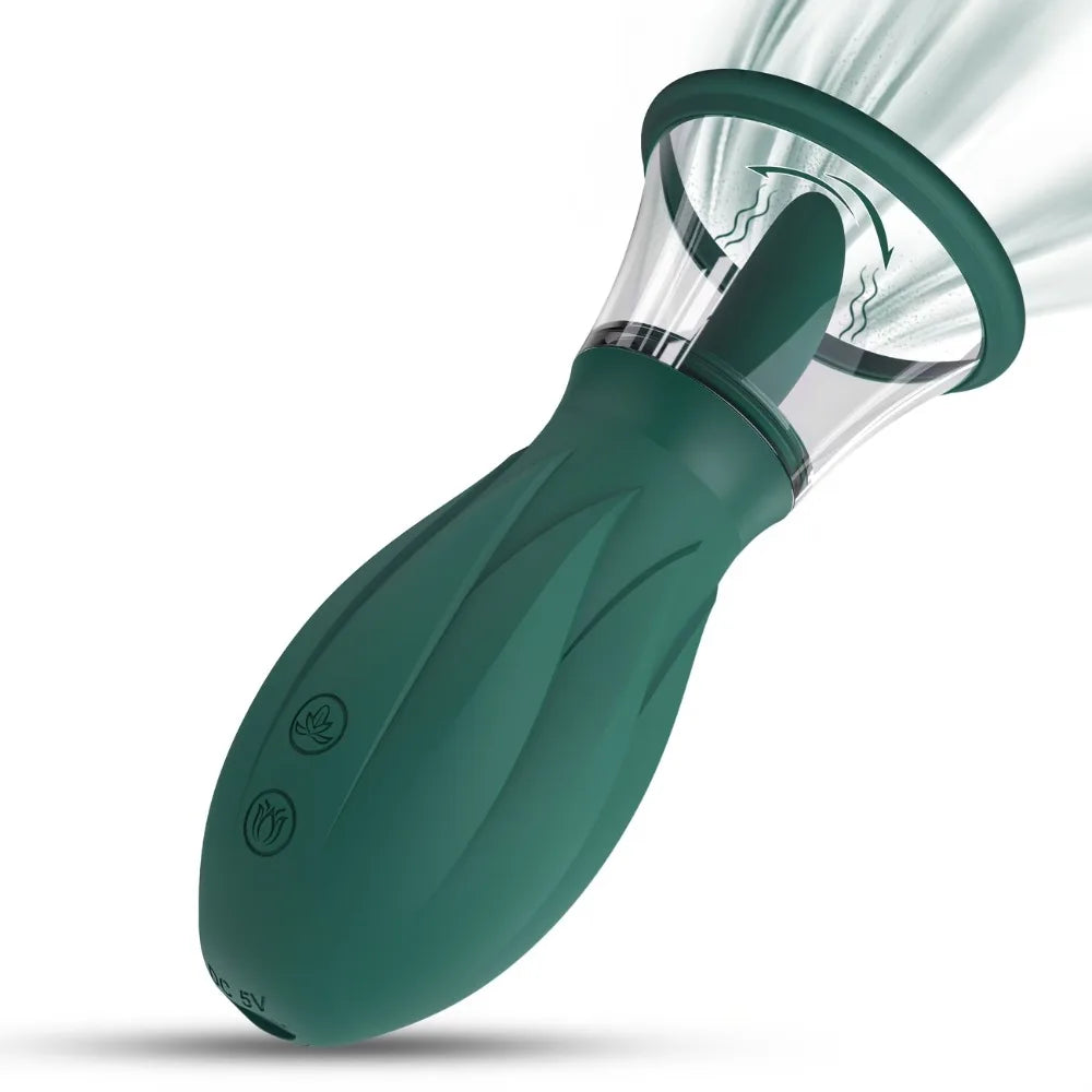 Vacuum Sucking Tongue Licking Vibrator for Women Clit Sucker Nipples Breast Massager Removable Cup Female Masturbation Sex Toy