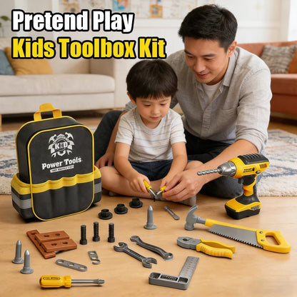 Simulation Repair Tools Kids Toolbox Kit DIY Toy Drill Plastic Game Learn Engineering Puzzle Educational Toys Gifts For Boys