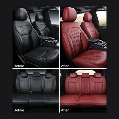 For Volvo XC60 I 2013 2014 2015 2016 2017 Vegan Nappa Leather Custom Car Seat Covers Full Set Interior Protector Accessories