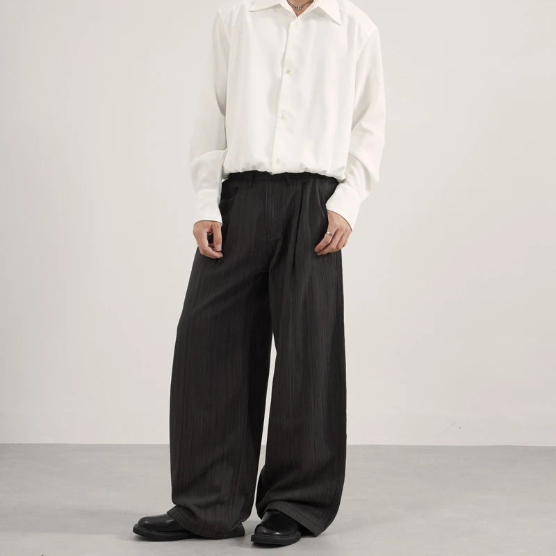 Unisex Black White Stripe Baggy Pants Wide Leg Loose Fit Contrast Color Casual Streetwear Hip Hop Y2K Trousers Men Women Fashion