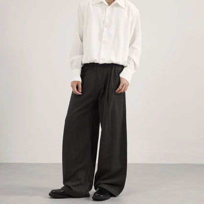 Unisex Black White Stripe Baggy Pants Wide Leg Loose Fit Contrast Color Casual Streetwear Hip Hop Y2K Trousers Men Women Fashion