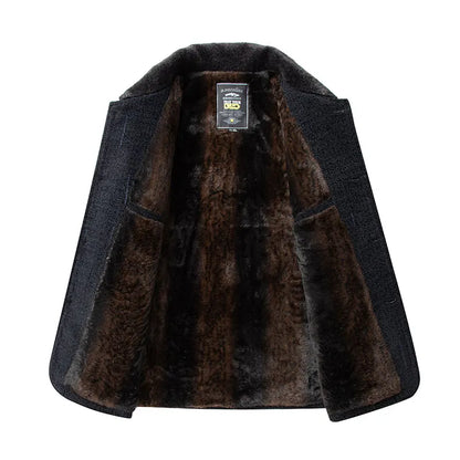 2024 Men Woolen Coats Men's business Casual Trench Coat Winter Coat with wool inner Man Autumn and Winter Wool Coat for Men