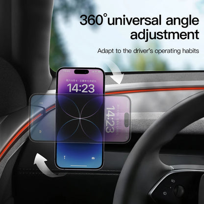 YZ For Tesla Model 3 Y YL Highland Juniper 360° Rotation Car Phone Holder ABS Strong Magnetic Mount Phone Stand 2026 Accessories