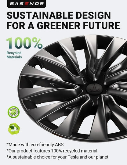 4PCS HubCap for Tesla Model 3 2023 2024 18 Inch Performance Replacement Wheel Cap Automobile Full Rim Cover Accessories