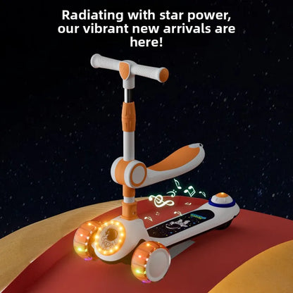 Children's scooter foldable scooter for boys and girls ride-on scooter three-in-one scooter children's ride-on toy
