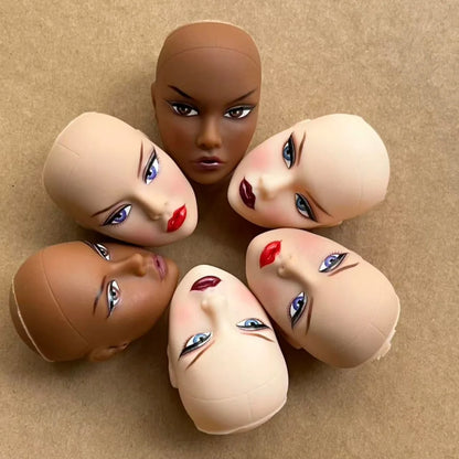 Poppy Good Makeup Head With Beige Yoga Slim Doll Body 1/6 Doll Figures Collective Toys Colorful Hair Doll Heads