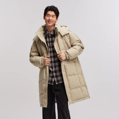 Semir Down Jacket Men Three-Resistant Mid-Length Outerwear 2024 New Contrasting Colors Sports Style Winter Outfit Thick Couple