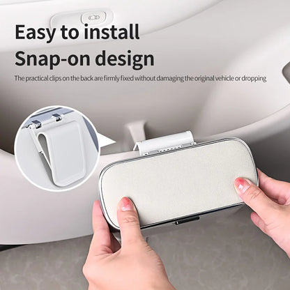 1pcs  Hanging Multifunctional Car Trash Can with Lid Button Wet Dry Use Auto Interior Storage Organizer Bin