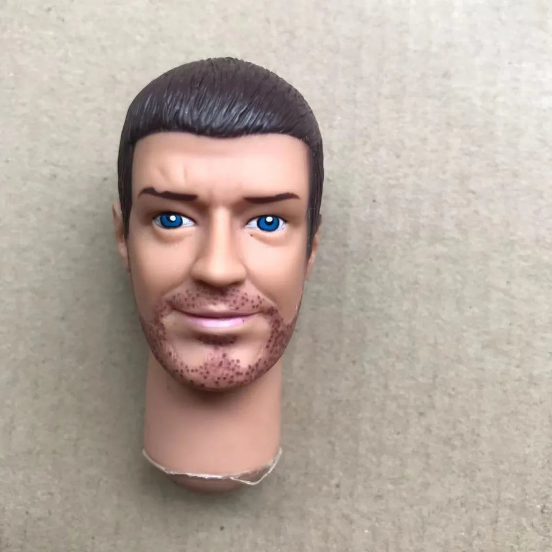 Male Doll Heads Quality Makeup Doll Figure Collection Doll Parts Famous Men Stars Rare Face Doll Heads DIY Toy Accessories