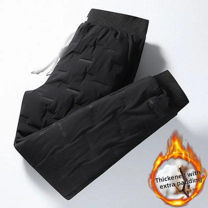 Men's Winter Thickened Cotton Pants 2024 Outdoor Wear Sport down Cotton Loose Cold Proof Warm Super Thick Casual Trousers