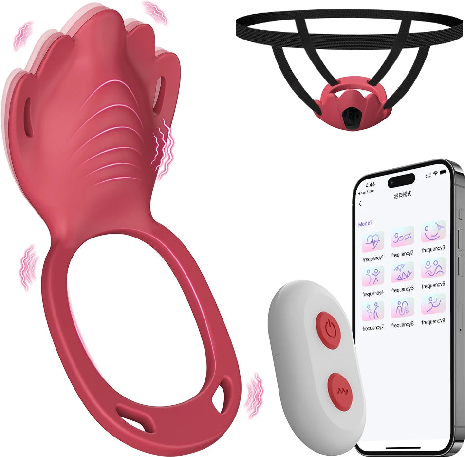 Sexy Adult Female Wearable Panty Vibrator Masturbation Tool Couple Vibrator Stimulator Vagina Vibrating Penis Ring Sex Toys