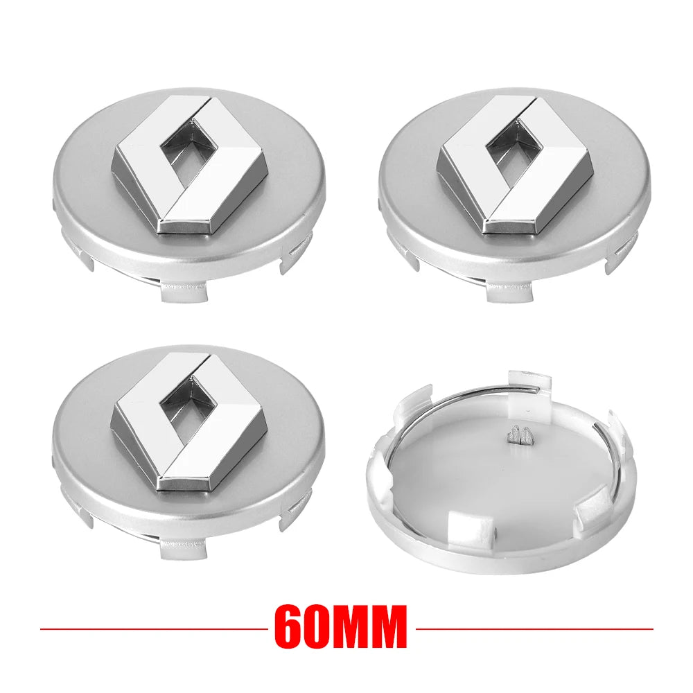 4Pcs 56/60mm Car Wheel Center Hub Cap Cover Sticker Styling Accessories For Renault Koleos Kadjar Captur Megane Talisman Clio 4
