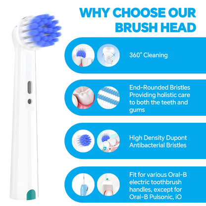 Compatible with Oral B Electric Toothbrush Replacement Toothbrush Brush Heads, Soft Toothbrush Head for OralB Sensitive Gum Care