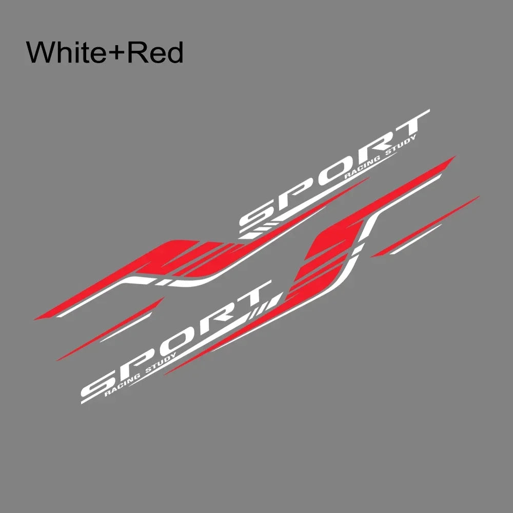 2PCS Long Stripes Car Decal Left and Right Side Personalized Waterproof Vinyl Tuning Stickers For Auto Body Decor Accessories