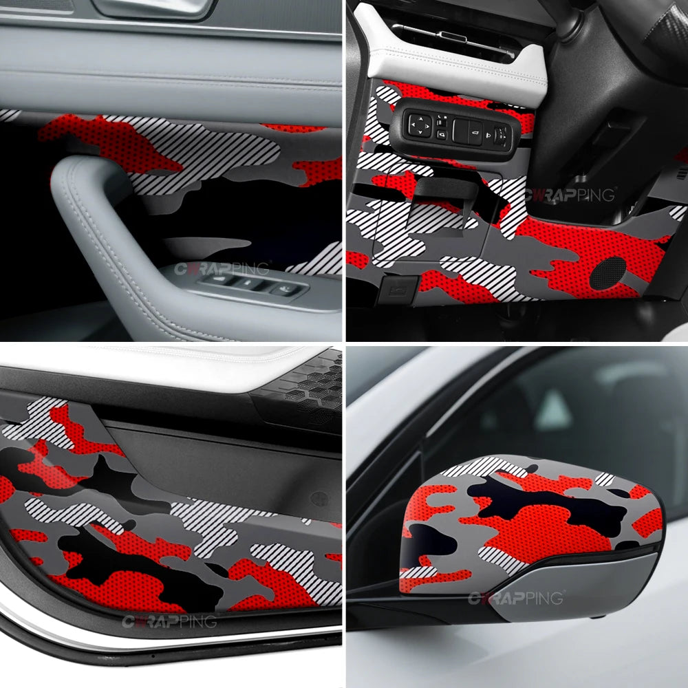 Auto Film PVC Vehicle Wrap Vinyl for Motorcycle Polka Dot Camo Car Stickers DIY Waterproof Car Wrapping Sticker Accessories