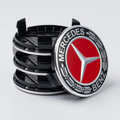 4pcs 75mm Car Wheel Center Hub Caps Cover Auto Accessories For Mercedes Benz Amg C180 C200 C260 W108 W124 W126 W140 W168 W176 AA