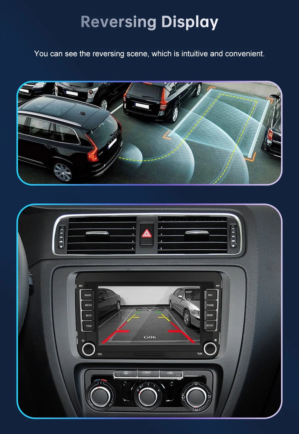 Road Top 7" HD Car Radio Wireless CarPlay Android Auto Stereo Audio For Volkswagen/Seat/Skoda/Passat/Golf/Polo Player