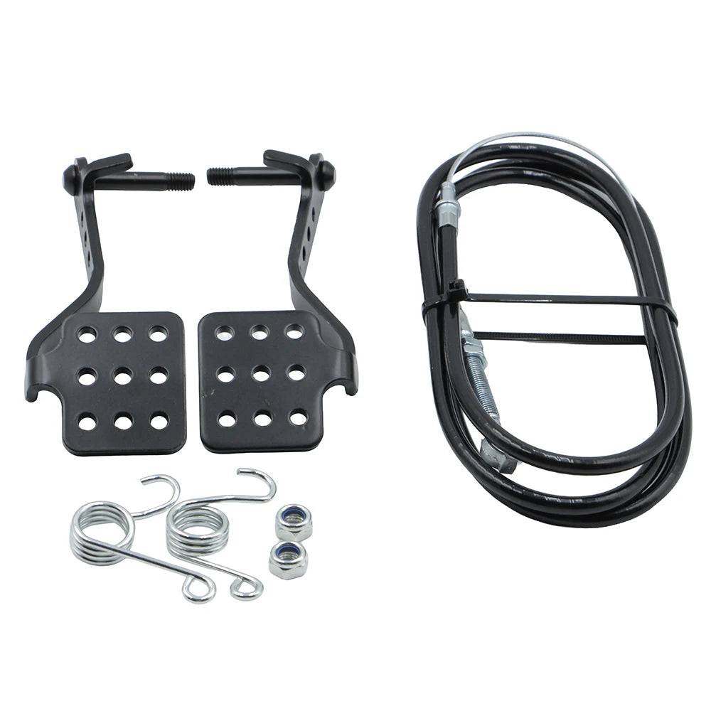 Go Kart Brake & Throttle Pedal Kit with Throttle Cable Spring Fit Predator 196cc 212cc 5.5HP 6.5HP Road Rocket Azusa Fun Kart