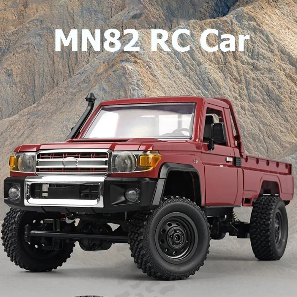 MN82PRO MN82 1/12 RC Car 4WD 2.4G Remote Control Car Simulation Classic All-terrain Off-road LED Light RC Truck Toys As Kid Gift
