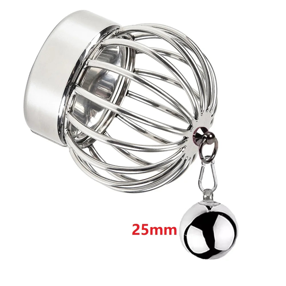 Metal Penis Ring Ball Stretcher Scrotum Lock Stainless Steel Penis Cock Ring Heavy Pendant Weight Bondage Sex Toy