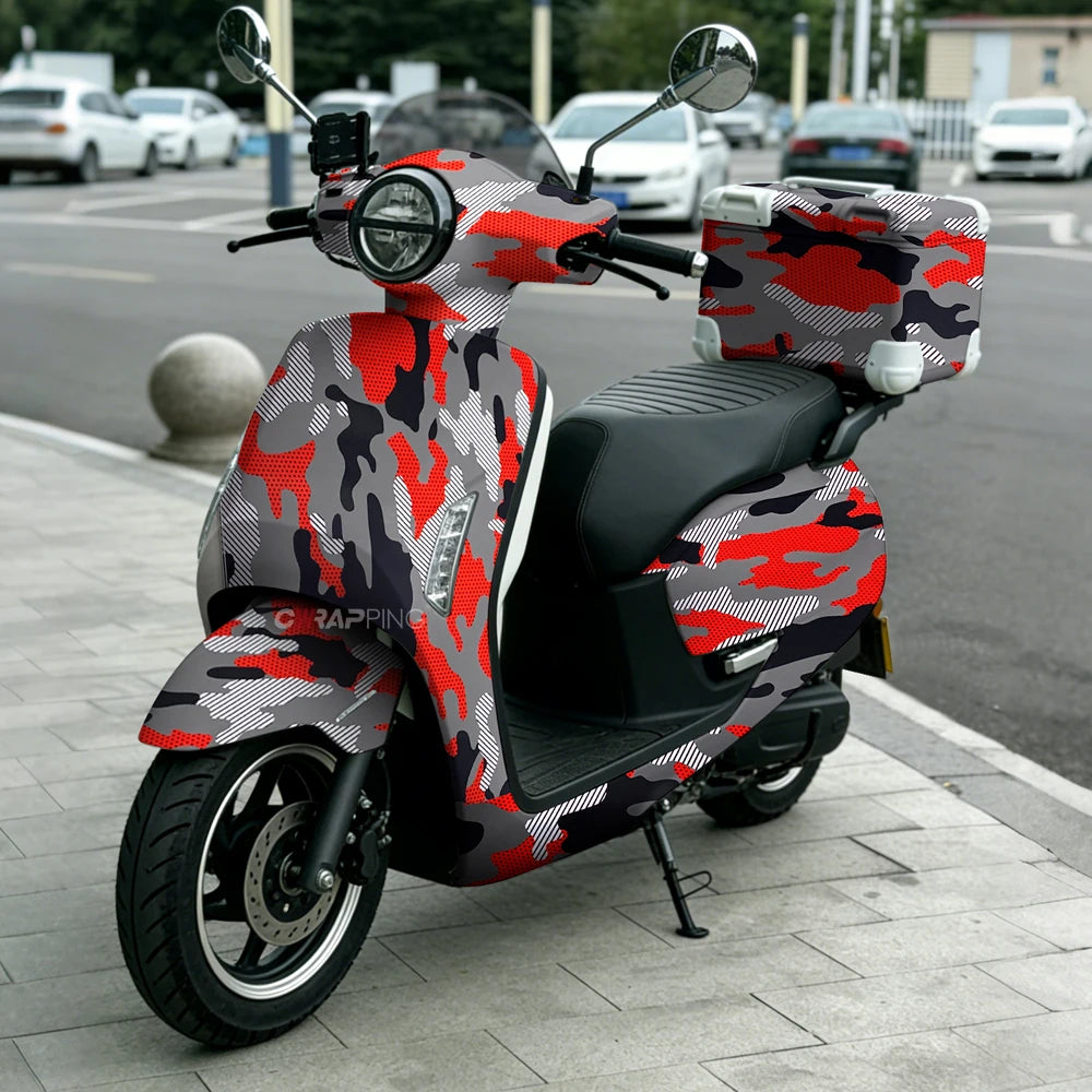 Auto Film PVC Vehicle Wrap Vinyl for Motorcycle Polka Dot Camo Car Stickers DIY Waterproof Car Wrapping Sticker Accessories