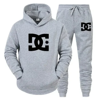 Men's autumn and winter new zipper sweatshirt and casual pants two-piece set, fashionable fitness and sports running suit