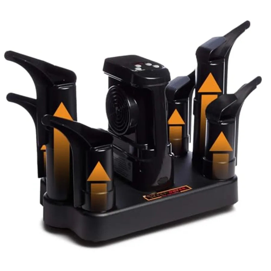 Heated family dryer for 3 pairs of boots and shoes, PEET, black, rapid drying with even heat distribution