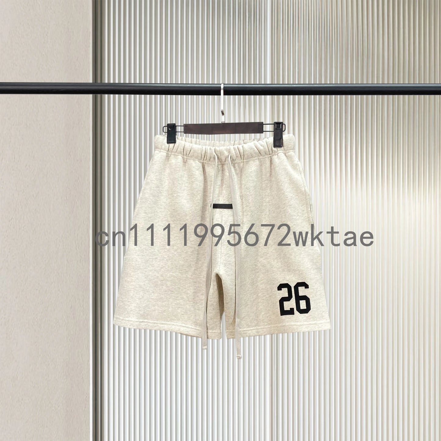 FW26 Double Line Luxury Design Men's Casual Shorts Rubber Number 26 Logo Shorts Designer Brand Couple High Street Loose Shorts