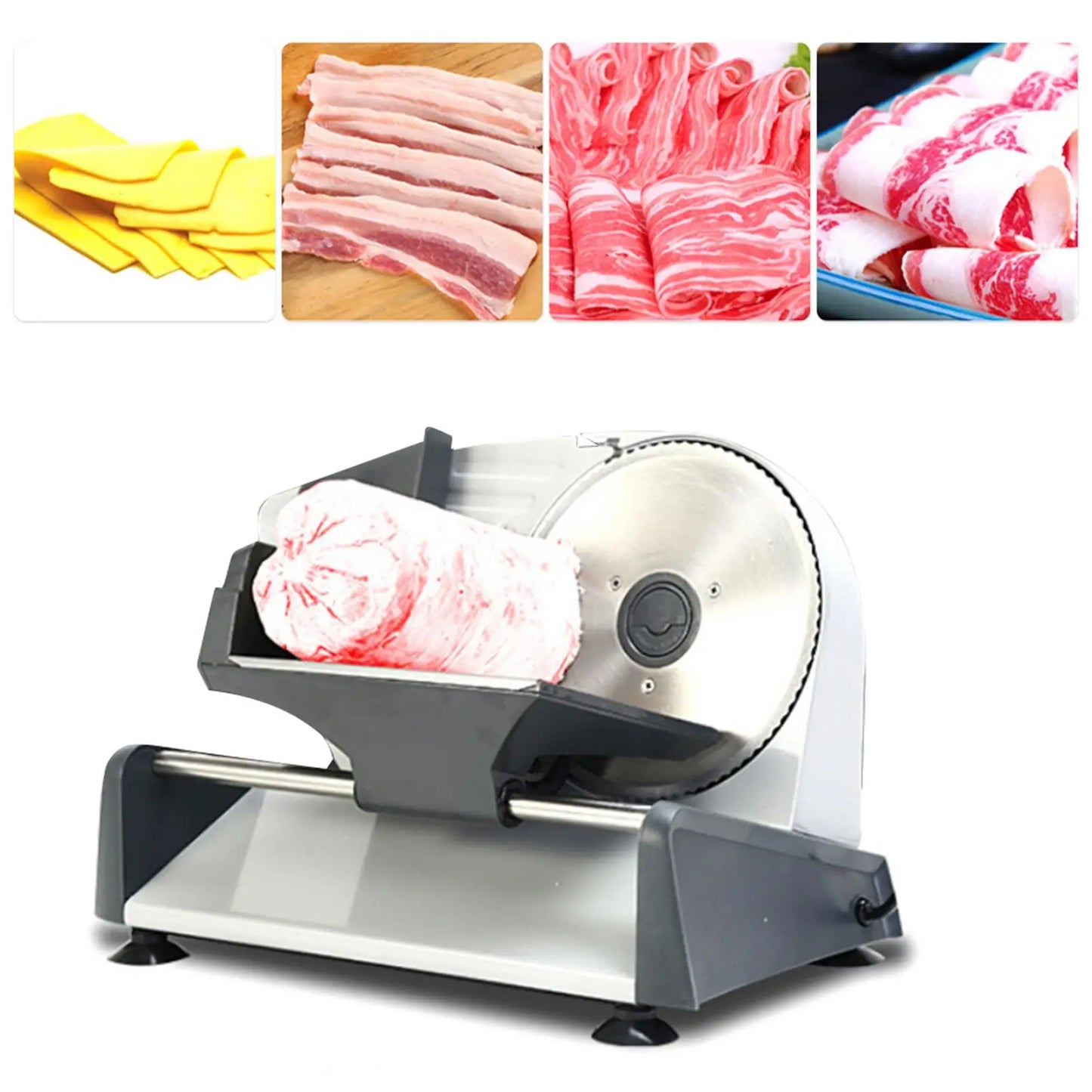 Electric Food Slicing Tool 180w Stainless Steel Veggie Chopper Kitchen Tool for Meat Fruit Vegetable Bread