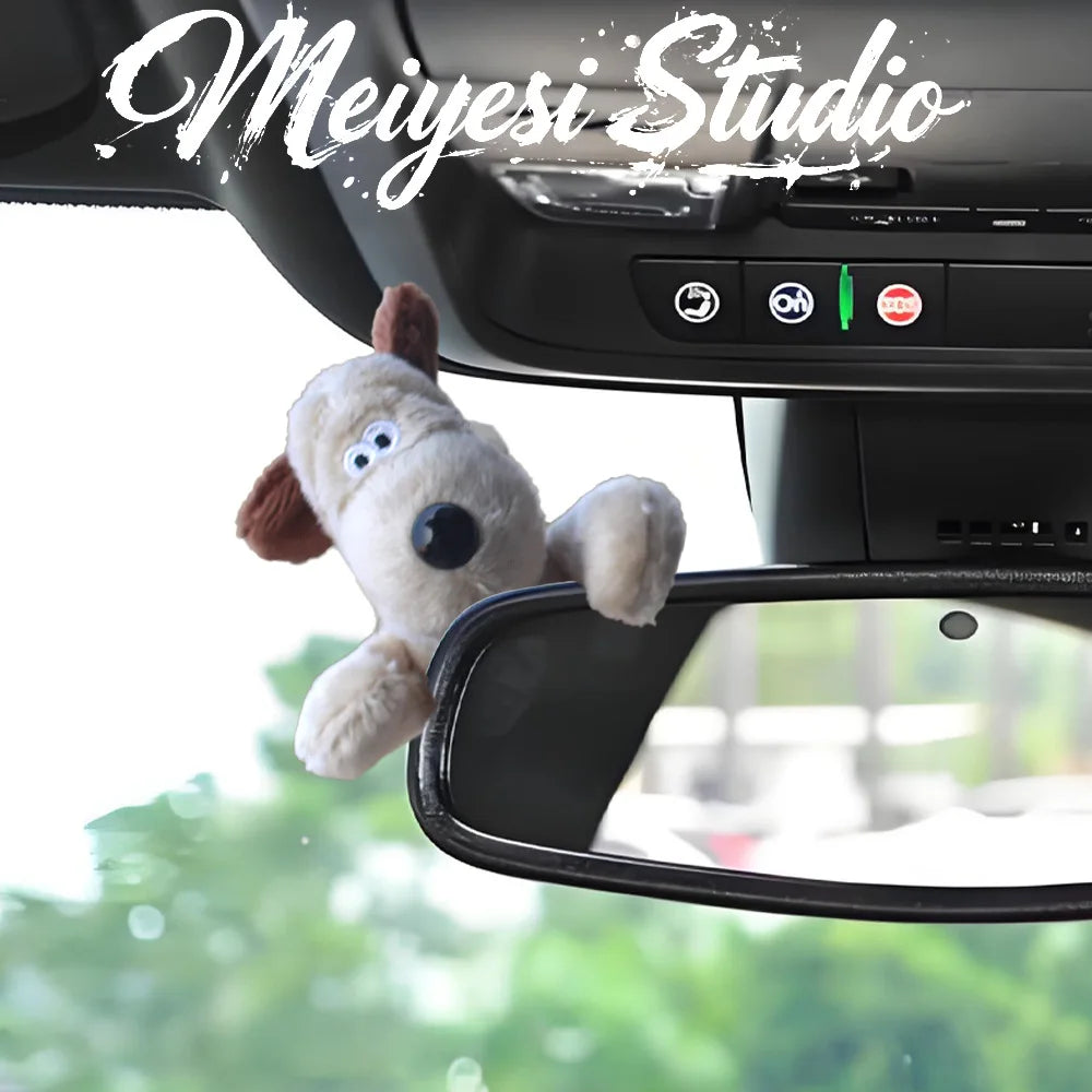 Cute Puppy Rearview Mirror Ornament, Lying Doll, Car Decoration, Central Control Screen Car Doll, Interior Accessories for Women