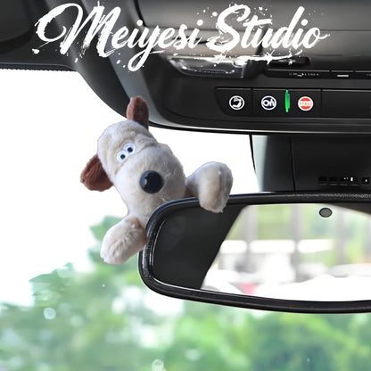 Cute Puppy Rearview Mirror Ornament, Lying Doll, Car Decoration, Central Control Screen Car Doll, Interior Accessories for Women