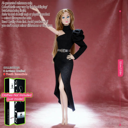 1/6 Scale 12-Joint Premium Figure, 12.6in BJD Doll Changeable Makeup (no clothing)