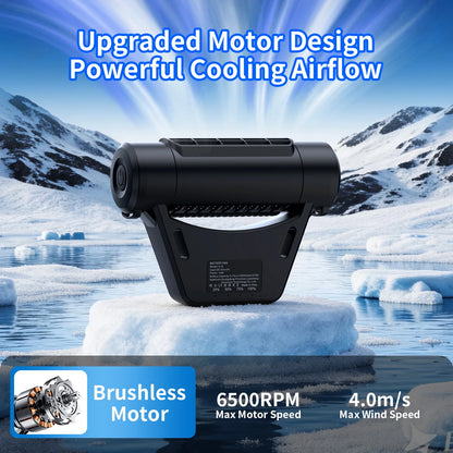 Socool Portable Car Fan Wireless 10000mAh 27.5Hrs Long-Lasting 4-Speed Cooling Backseat Fan Headrest Fan for Baby Kids RV Truck