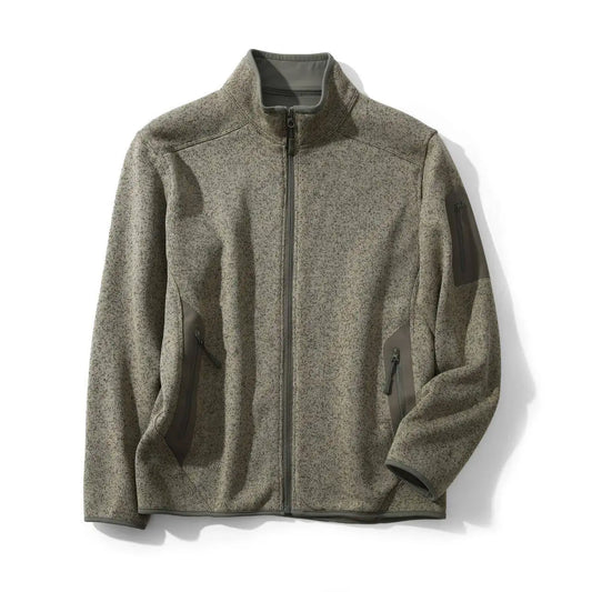 2026 Outdoor Windproof Solid Color Fashionable Camping, Fishing, Sports, Versatile, Casual and Affordable Knitted Sweater Jacket