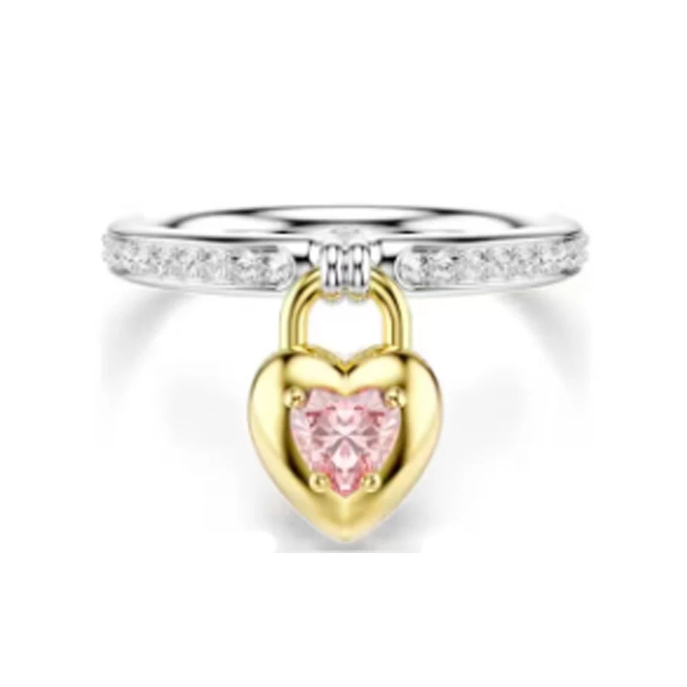 New Cross Diamond Fashion Color Crystal Mixed Cut Open Ring