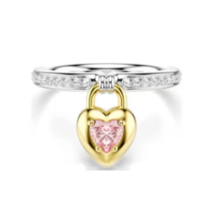 New Cross Diamond Fashion Color Crystal Mixed Cut Open Ring
