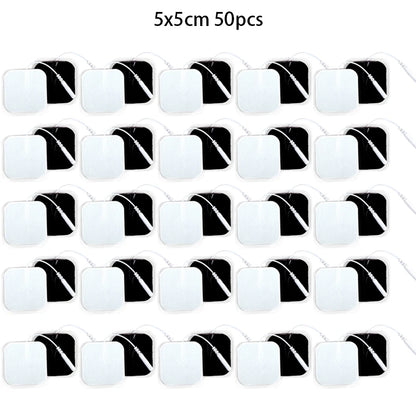 5*5cm 2mm Plug Tens Electrodes Pads Accessories Non-woven Fabric Self  Adhesive Replacement Patch for Electric Massager