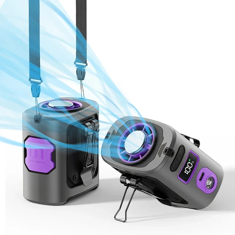 2026 New Semiconductor Cooling Waist Fan Portable USB Rechargeable Mini Air Conditioner Personal Cooler for Outdoor Work