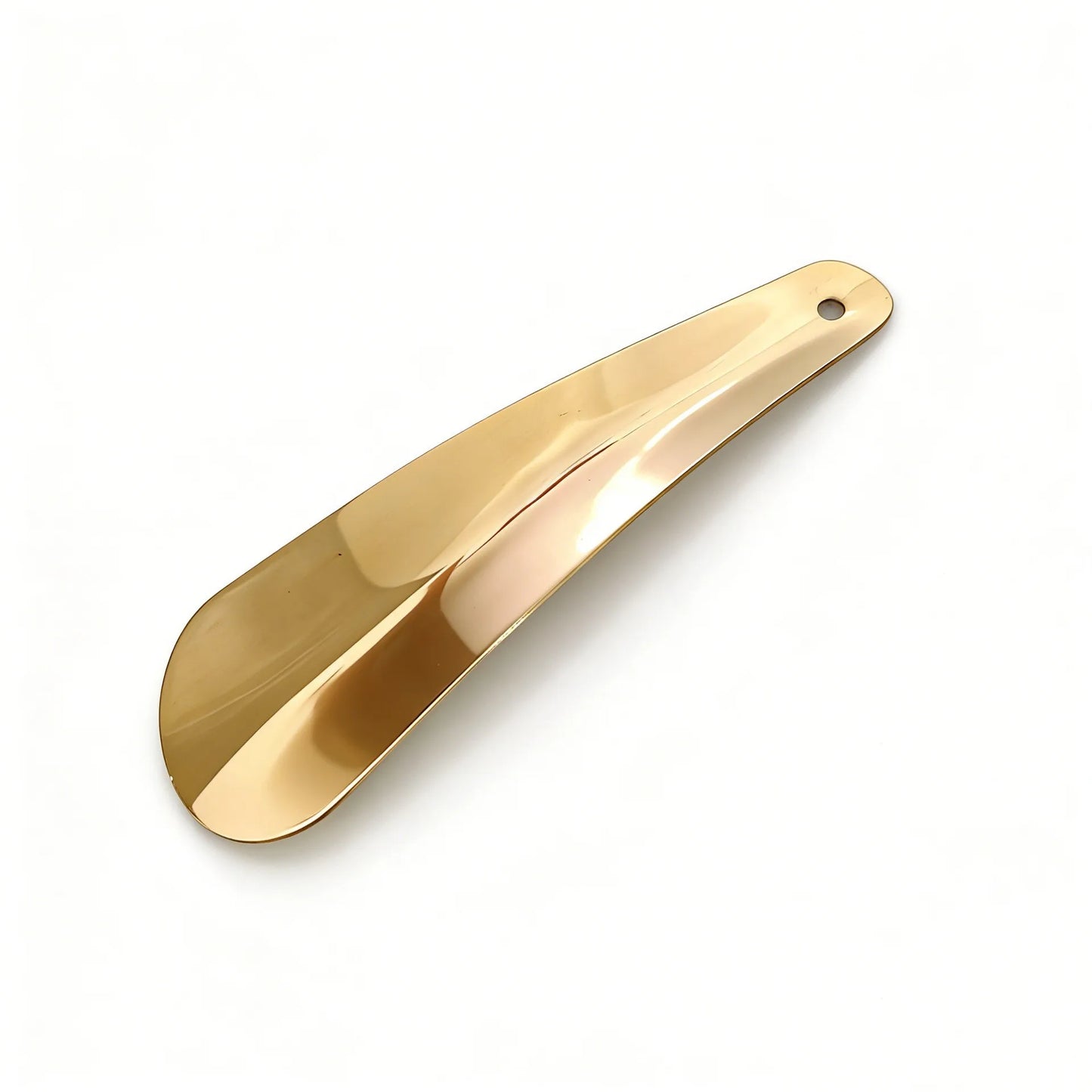Pure Copper Straight-handle Hanging Comfortable Shoehorn Portable for Home Use Metal Smooth Durable and Sturdy Shoehorn