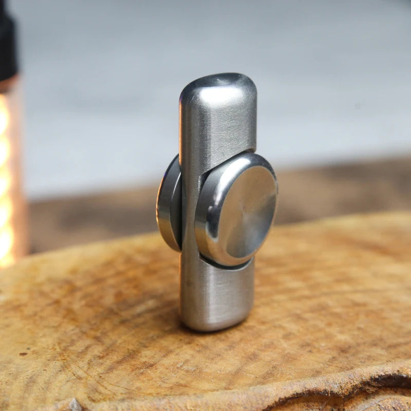 Two-leaf Stainless Steel Brushed Craft Fidget Spinner EDC Hand Spinner Office Relaxation Fidget Toys ADHD Anxiety Stress Toys