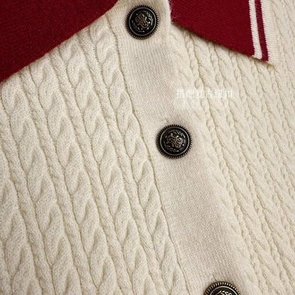 Autumn and Winter Korean Edition New Knitted Set Sweet College Style Knitted Sweater+pleated Skirt Fashion Two piece Set