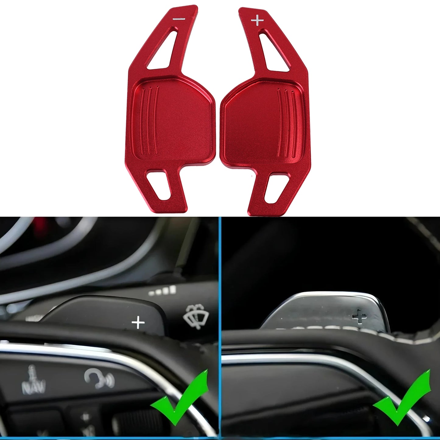 2Pcs Steering Wheel Paddles Extension Shifters For Audi A4 B8 A3 8P S3 A5 A6 S6 C6 Q5 A8 R8 TTS MK2 8J Avant DSG Car Styling