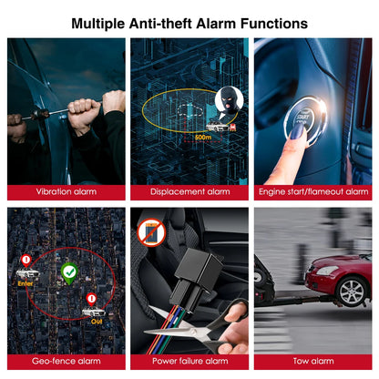 CJ730M 4G Relay GPS Tracker Towed Move Monitor Tracking Car Motorcycle Cut Off Oil ACC ON Locator SMS Call Alarm System APP